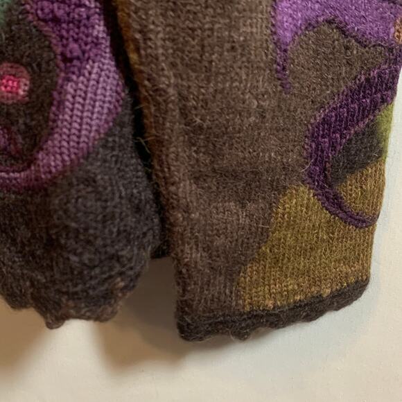 Peruvian Connection Funky Fantasy Floral Art-to-Wear Sweater Alpaca Size Large - Picture 5 of 7